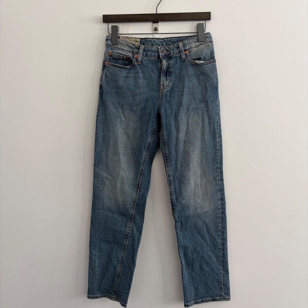 Polo Ralph Lauren Girls Size 14 Blue Denim Straight Leg Jeans Authentic Dungaree